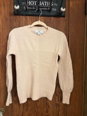 Magaschoni Soft Blush Cashmere Crewneck Sweater Size XS